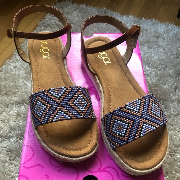 Sugar Shoes - Sugar brand, sandal espadrille shoes, size 8, NWT